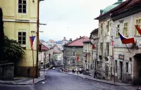 Ulica Andreja Kmeťa pri Radničnom námestí, Banská Štiavnica (1970)