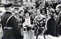 Námestie generála Klapku a príchod maďarských vojsk v novembri 1938, Komárno (1938)