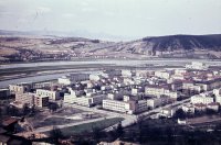 Výhľad z hradu na vodnú elektráreň, Trenčín (1960)