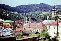 Centrum mesta od ulice Dolná ružová, Banská Štiavnica (1970)