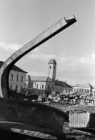Pohľad ku kostolu sv. Jozefa, Levice (1975)
