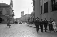 Mierové námestie a kostol sv. Františka Xaverského, Trenčín (1963)