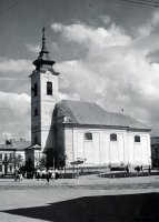Hlavné námestie a kostol sv. Jána Krstiteľa, Rimavská Sobota (1942)