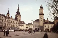 Námestie SNP a Hodinová veža, Banská Bystrica (1964)