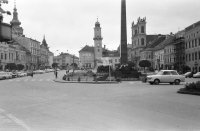 Námestie SNP, Hodinová veža a katedrála sv. Františka Xaverského, Banská Bystrica (1965)