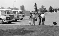 Parkovisko pri zjazde z Krajinského mosta, Piešťany (1970)