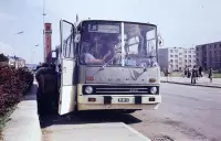 Toporcerova ulica a nový evanjelický kostol so zvonicou, Kežmarok (1975)