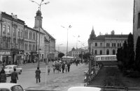 Námestie Štefana Moyzesa, Hodinová veža a veža radnice, Banská Bystrica (1965)