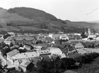 Štátna občianska chlapčenská škola a evanjelický kostol, Dobšiná (1936)