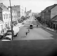 Štefánikova trieda od Palárikovej ulice, Nitra (1968)