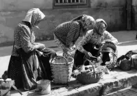 Trh s košikárskym tovarom, Levoča (1959)