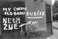 Protestný nápis proti okupácii, Nové Zámky (1968)