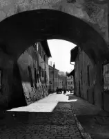 Sirotinská ulica smerom k Špitálskej ulici, Levoča (1959)