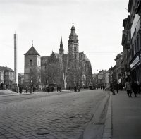 Hlavná ulica, Dóm sv. Alžbety a Urbanova veža, Košice (1938)
