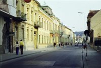 Winterova ulica a bývalý hotel Zelený strom, Piešťany (1973)