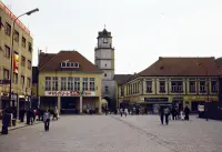 Mierové námestie, Sládkovičova ulica a Dolná brána, Trenčín (1975)