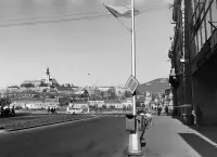 Štefánikova trieda a hrad na Hradnom vrchu, Nitra (1979)
