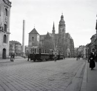 Hlavná ulica, Štátne divadlo a Dóm sv. Alžbety, Košice (1938)