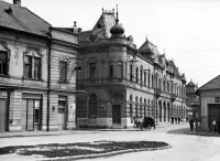 Lehárova ulica a ústie Valchovníckej ulice, Komárno (1954)