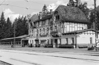 Stanica Tatranskej elektrickej železnice v Starom Smokovci, Vysoké Tatry (1962)