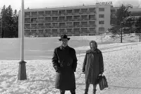 Hotel Morava v zime, Tatranská Lomnica, Vysoké Tatry (1965)