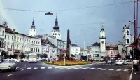 Námestie SNP, Hodinová veža a Barbakan, Banská Bystrica (1977)