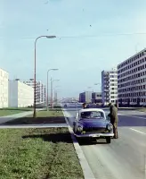 Rákócziho ulica smerom k Novozámockej ceste, Komárno (1973)