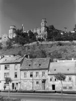Pohľad od Dunaja na hrad, Bratislava (1956)