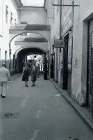 Poštová ulica smerom k Hlavnej ulici, Košice (1939)
