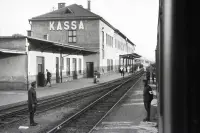 Nemocničný vlak Červeného kríža na stanici, Košice (1942)