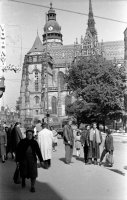 Hlavná ulica a Dóm sv. Alžbety, Košice (1958)