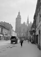 Alžbetina ulica a Dóm sv. Alžbety, Košice (1958)