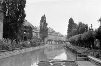 Pohľad z mosta cez Mlynský náhon, Košice (1958)