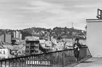 Terasa hotela Palace a Slavín v diaľke, Bratislava (1960)