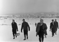 Sánkovanie v zime, Košice (1962)
