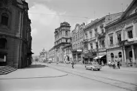 Štátne divadlo a Trojičný kostol na Hlavnom námestí, Košice (1962)