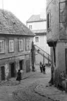 Beblavého ulica s výhľadom na Mikulášsku ulicu, Bratislava (1960)