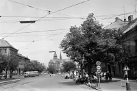 Hlavná ulica a Dóm sv. Alžbety, Košice (1964)