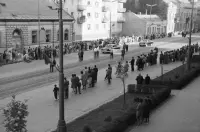 Maratón mieru, pohľad z domu na Komenského ulici, Košice (1966)