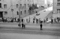Maratón mieru, pohľad z domu na Komenského ulici, Košice (1966)