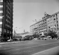 Námestie SNP, reformovaný kostol a veža milosrdných, Bratislava (1963)