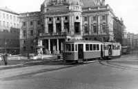 Hviezdoslavovo námestie, divadlo a Ganymedova fontána, Bratislava (1966)