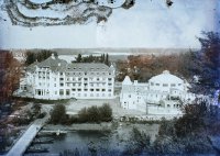 Kúpeľný ostrov, hotel Thermia Palace a kúpele Irma, Piešťany (1911)