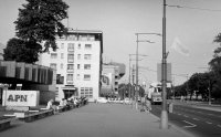 Rázusovo nábrežie, hotel Devín a Slovenská národná galéria, Bratislava (1973)