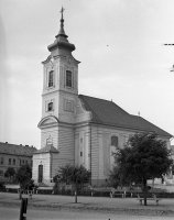 Hlavné námestie a katolícky kostol, Rimavská Sobota (1943)