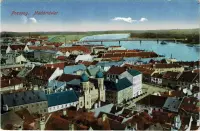Letecký pohľad so synagógou, Bratislava (1915)