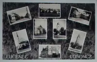 Osem záberov: ulice, kostoly a synagóga, Lučenec (1930)