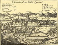 Pohľad na Prešov podľa Boethia (1650)