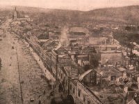 Hlavná ulica po požiari, Prešov (1887)