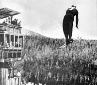 Skokan na Jarolímkovom mostíku, Vysoké Tatry (1950)